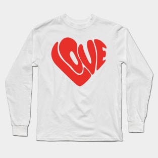 LOVE Heart Shaped Word Long Sleeve T-Shirt